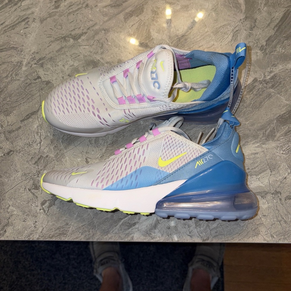 New Nike Air Max 270 BG Pure Platinum IB4401-043 Youth Size 7